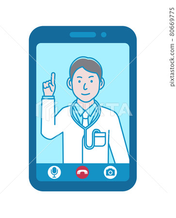 Online medical examination / online medical examination / telemedicine concept illustration Online medical examination / online medical examination / telemedicine concept illustration 80669775
