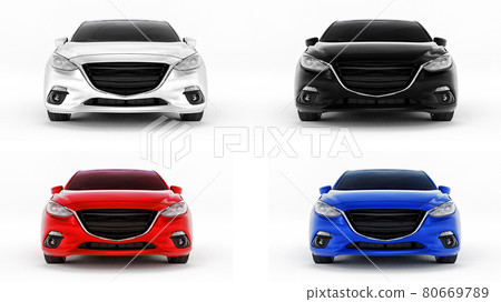 3d illustration. City car for your creative design. 3D rendering. 80669789