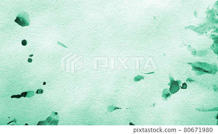 Abstract green watercolor on paper texture as background Abstract green watercolor on paper texture as background 80671980