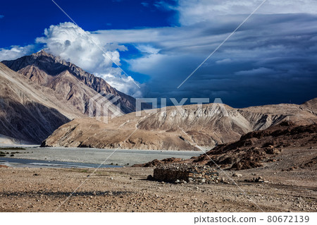 Nubra valley in Himalayas. Ladakh, India 80672139