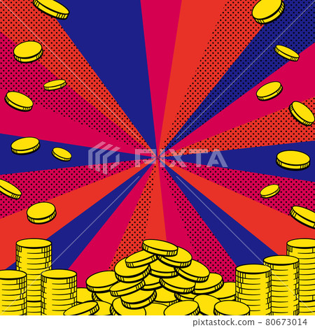 American comic style coin design - Stock Illustration [80673014] - PIXTA