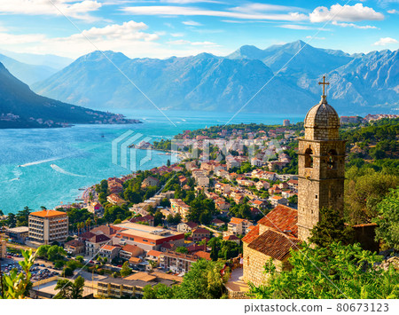 Clouds in Kotor Bay 80673123
