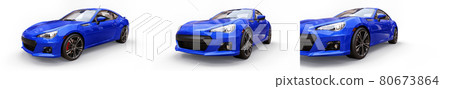 Small sports car coupe. 3d rendering. 80673864