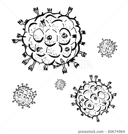 Vector black sketch HIV isolated on white... - Stock Illustration ...
