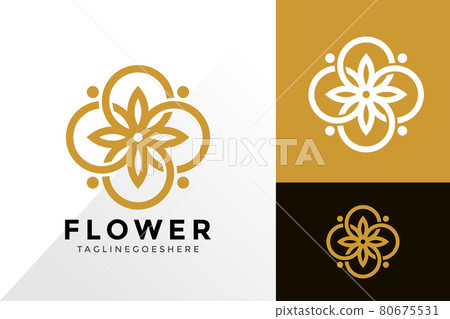 Luxury Flower Boutique Logo Vector Design. Abstract emblem, designs concept, logos, logotype element for template 80675531