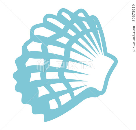 貝殼線描圖標-雙殼類 貝殼線描圖標-雙殼類 80675919