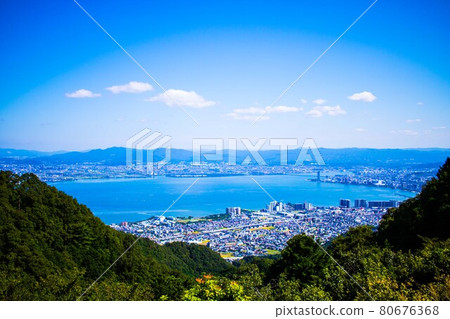 Biwa Lake from Hiei Mountain Biwa Lake from Hiei Mountain 80676368