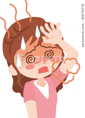 Heat stroke_female 80676378