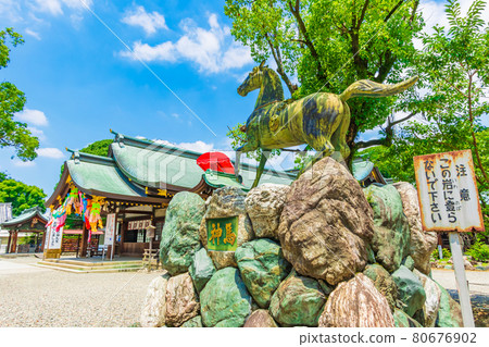 祈求紡織業繁榮的真隅田神社、七夕祭<愛知縣一宮市> 80676902