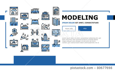 Modeling Engineering Landing Header Vector 80677698