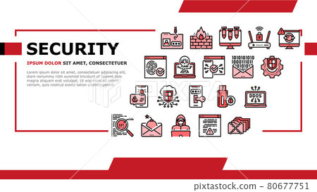 Internet Security Landing Header Vector Internet Security Landing Header Vector 80677751