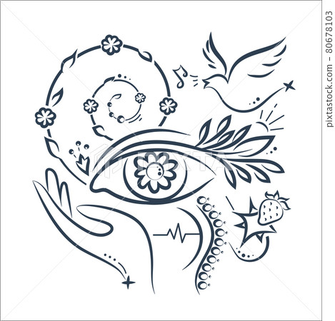 concept of a visualization, black concept of a visualization, black 80678103