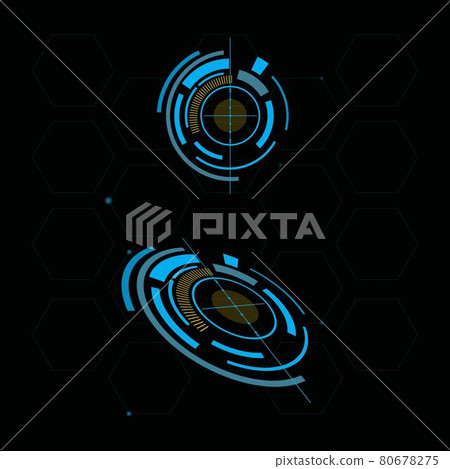 Futuristic user interface illustration Futuristic user interface illustration 80678275