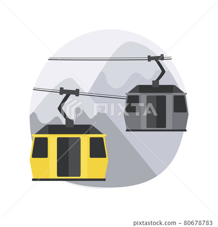 Cable transport abstract concept vector illustration. Cable transport abstract concept vector illustration. 80678783