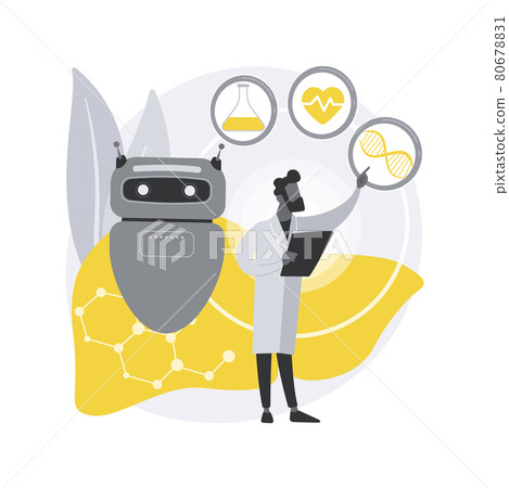 AI use in healthcare abstract concept vector illustration. 80678831