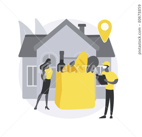 Grocery delivery service abstract concept vector illustration. 80678859