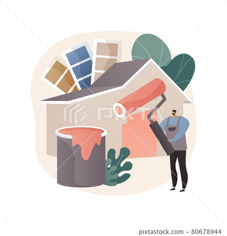 Painter services abstract concept vector illustration. Painter services abstract concept vector illustration. 80678944