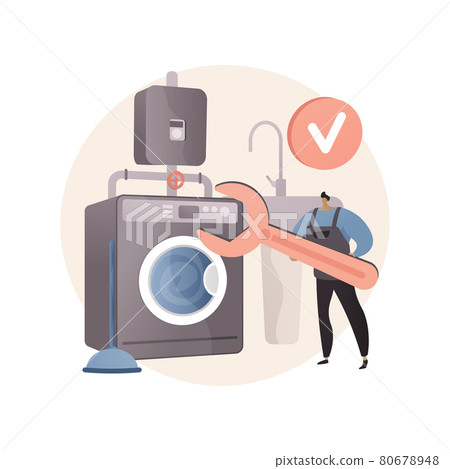 Plumber services abstract concept vector illustration. Plumber services abstract concept vector illustration. 80678948
