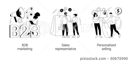 B2B Marketing Abstract Concept Vector... - Stock Illustration [80678990 ...