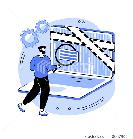 Computer forensics abstract concept vector illustration. Computer forensics abstract concept vector illustration. 80679001