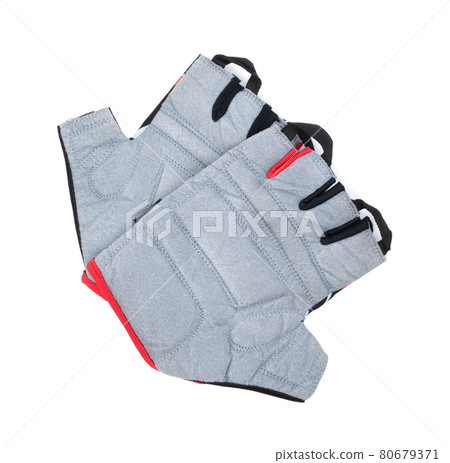 Cycling gloves isolated on white. Cycling gloves isolated on white. 80679371