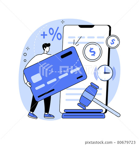 Pay penalties abstract concept vector illustration. Pay penalties abstract concept vector illustration. 80679723