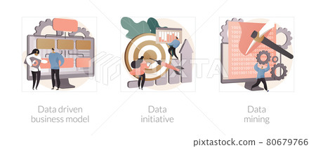 Data analytics abstract concept vector illustrations. Data analytics abstract concept vector illustrations. 80679766