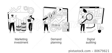 Marketing accounting abstract concept vector illustrations. 80679821