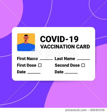 covid-19 vaccination record card global immunity passport risk free re-infection pcr certificate coronavirus immunity 80680349