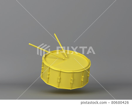 Drum with drumsticks 80680426