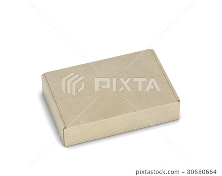 Blank tuck in flap packaging box mockup Blank tuck in flap packaging box mockup 80680664
