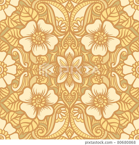 Traditional indian henna ornament. Traditional indian henna ornament. 80680868