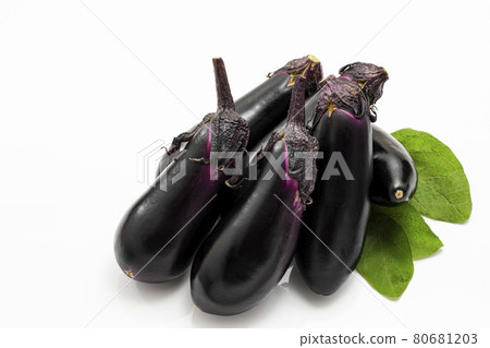 White background eggplant 80681203