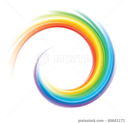 Vector backdrop of spiral rainbow spectrum 80683171