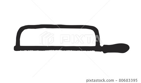 Iron hand saw. Vector drawing 80683395