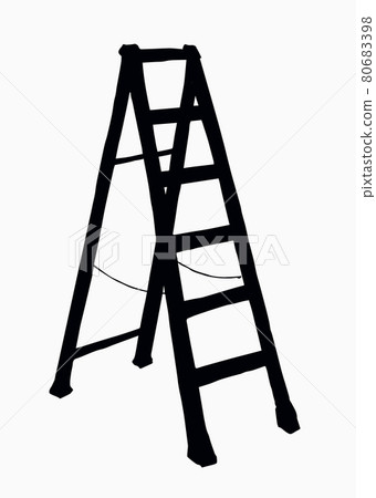 Folding stepladder. Vector drawing icon Folding stepladder. Vector drawing icon 80683398