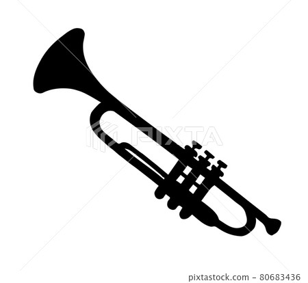 Musical instrument. Trumpet. Vector drawing Musical instrument. Trumpet. Vector drawing 80683436