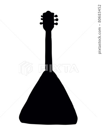 Old Russian balalaika. Vector drawing 80683452