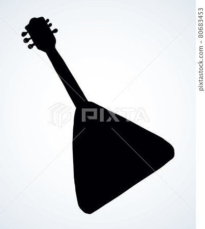 Old Russian balalaika. Vector drawing Old Russian balalaika. Vector drawing 80683453