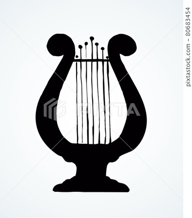 Harp. Vector drawing 80683454