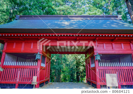 Entrance of Mt. Haguro, Zuijinmon, Tsuruoka City, Yamagata Prefecture 80684121
