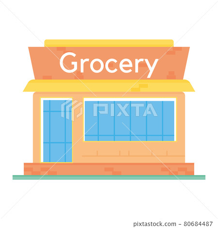 Isolated flat grocery store icon 80684487