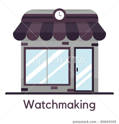 Isolated flat watch store icon - Stock Illustration [80684509] - PIXTA