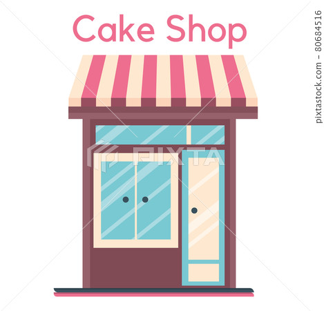 Isolated flat cake shop icon Isolated flat cake shop icon 80684516