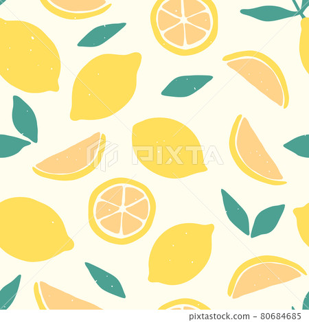 Seamless pattern with lemons. Citrus fruits... - Stock Illustration ...