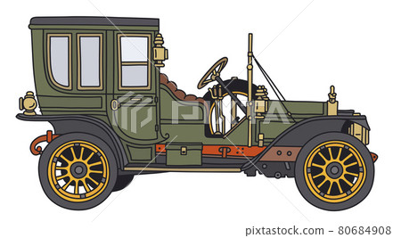 The vintage green car The vintage green car 80684908