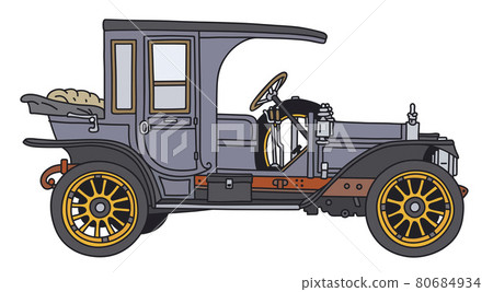 The vintage blue car The vintage blue car 80684934