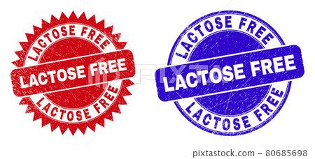 LACTOSE FREE Round and Rosette Seals with Distress Texture 80685698