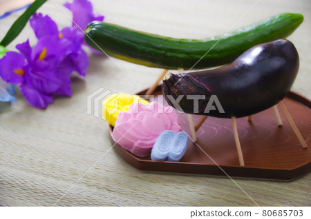 Obon decoration spirit horse and spirit cow Obon decoration spirit horse and spirit cow 80685703