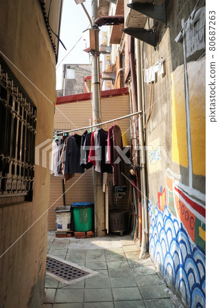 台灣台南的後巷 80687263
